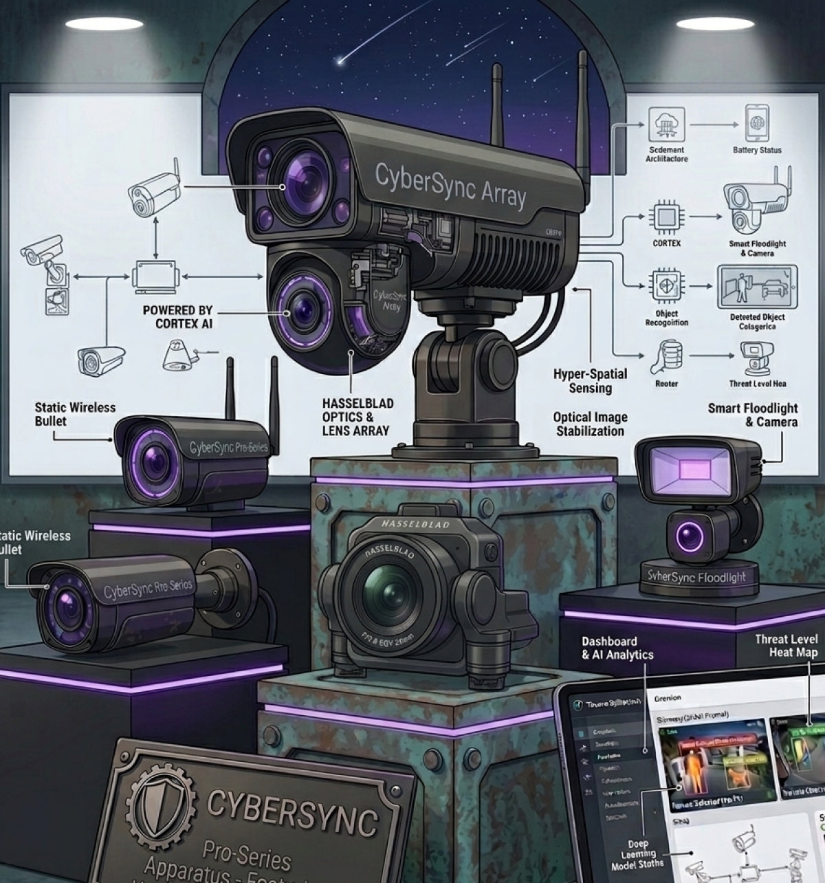 Wireless CCTV Camera: CyberSync Orbit-W
